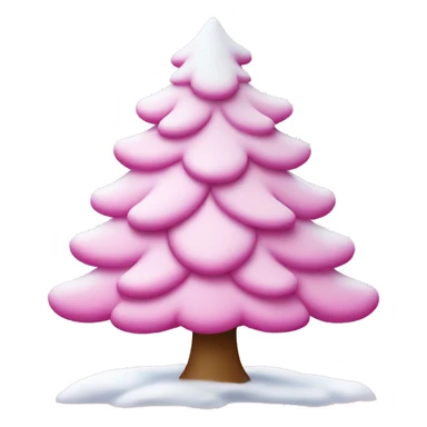 Pink Christmas tree with snow sticker