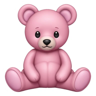 pink teddy bear with perked ears sticker