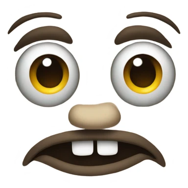 Make an emoji with a grimacing mouth and eyes looking to the side sticker