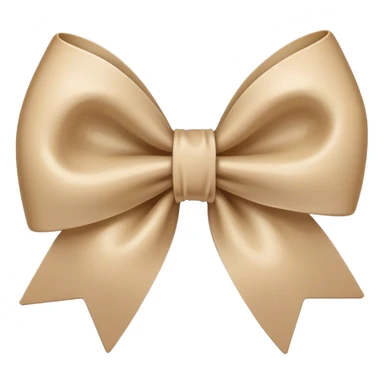 Small Beige bow sticker