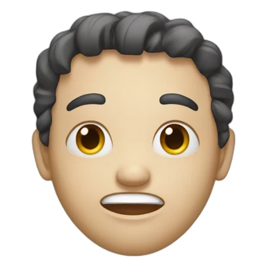 Face pleading and smiling sticker