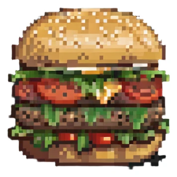 cheeseburger with lettuce and tomato sticker