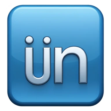 3d linkedin logo (the real Linkedin logo must be used) sticker