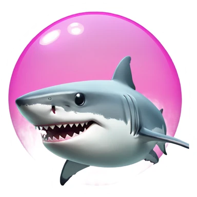 Great white shark that looks like a disco ball with long eyelashes and a pink bow  sticker