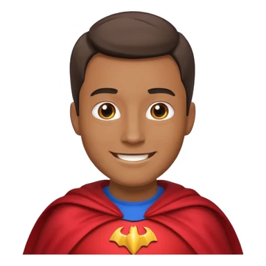 Caped Hero fake sticker