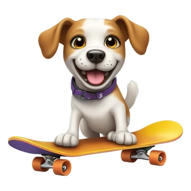 Dog skateboarding  sticker