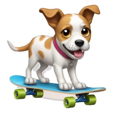 dog on a skateboard  sticker