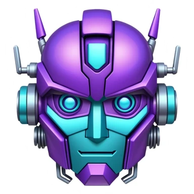 glitter purple and cian transformer sticker