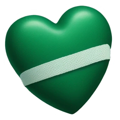 Dark green heart with bandage sticker