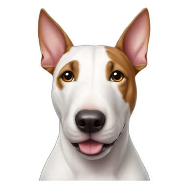 Bull terrier avec une pastèque sur la tête sticker