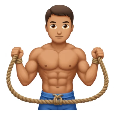 Man pulling the rope towards him sticker