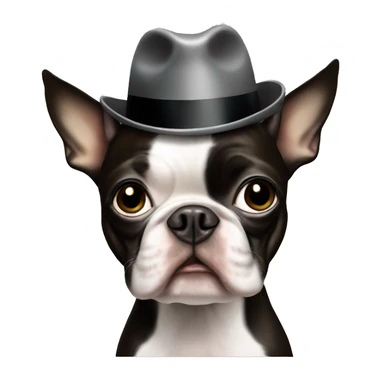 boston terrier drinking an espresso martini in a blonde wig sticker
