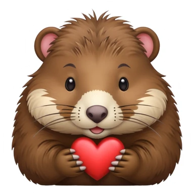 nutria con corazon para copiar y pegar en chat sticker