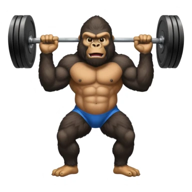 weightlifting gorilla sticker