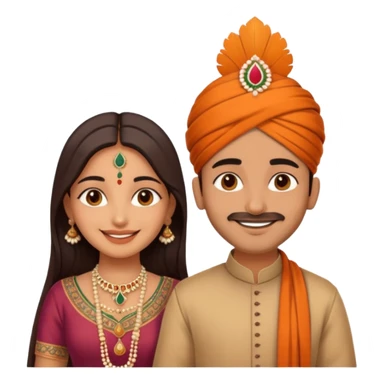 2 indian couple sticker