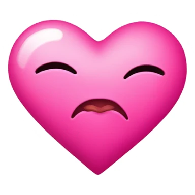 kissy face pink heart sticker