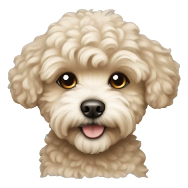 beige maltipoo dog sticker