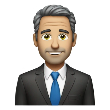 business man that is 51 years old and loves mojitos, blue eyes, dark brown hair, loves soccer sticker