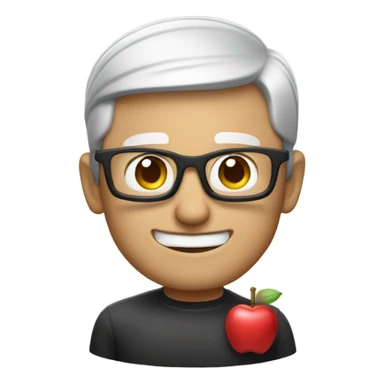 Tim cook with apple sticker