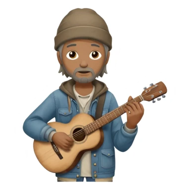 homeless busking sticker