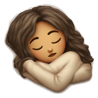 Sleepy girl on the pillow sticker