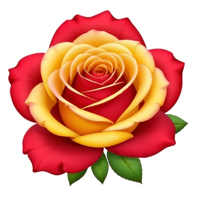 roses with gradient on petal starts yellow and bottom is red  sticker