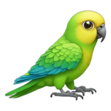 A parakeet looking sick and puking sticker