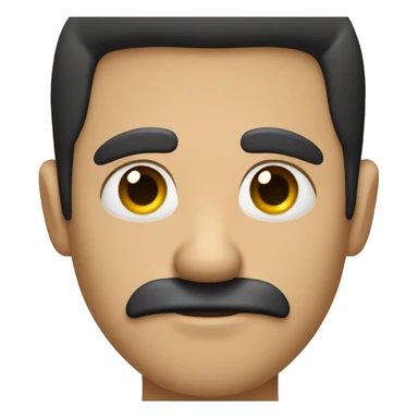 dark hair dark eyed man with short mustache thumbs up  sticker