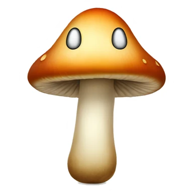 Mushroom with a smiley face  sticker