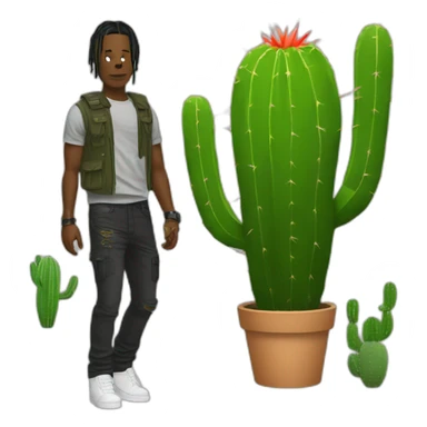Travis Scott with cactus sticker