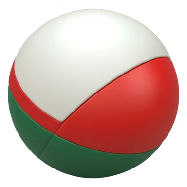 pilates ball with lines red white and green sticker