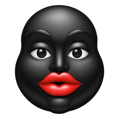 Kiss sign in black sticker