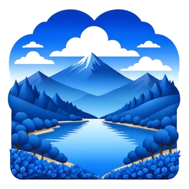 Royal Blue Aesthetic Scenery Deco sticker