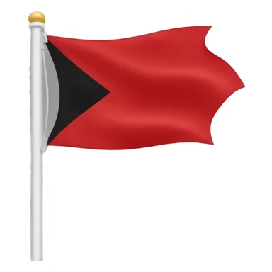 Schwarz weiß rote Fahne im wind sticker