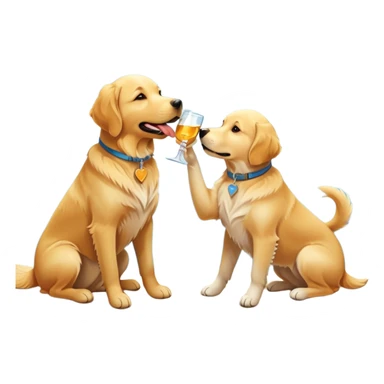 Two dogs drinking vodka  sticker
