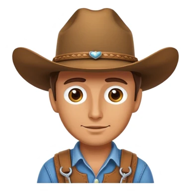 In love cowboy sticker