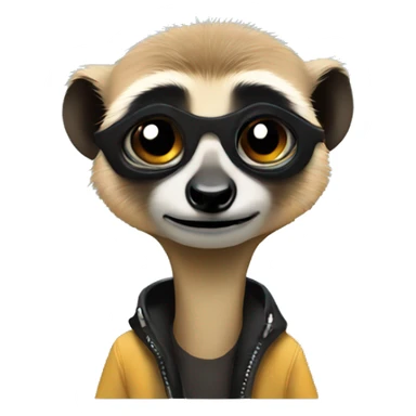 Emo style  meerkat sticker
