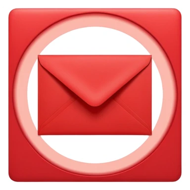 red greeting card with envelope sticker