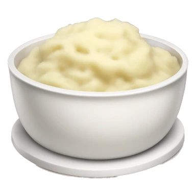 Steamy mashed potatoes in white dish  sticker