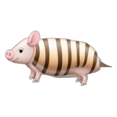 Tiger striped brown white mottled pig armadillo cow centipede insect sticker