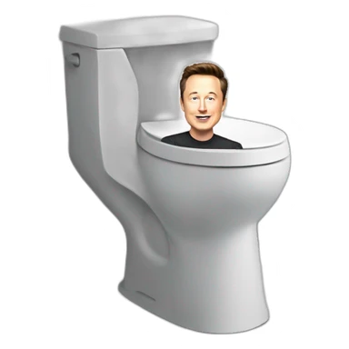 Elon musk au toilet sticker