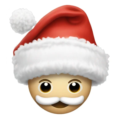 santa hat with a big pompom sticker