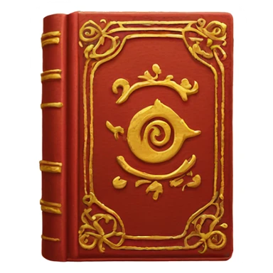 Old golden and red book sticker