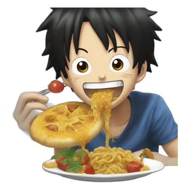 Luffy eat arlong sticker