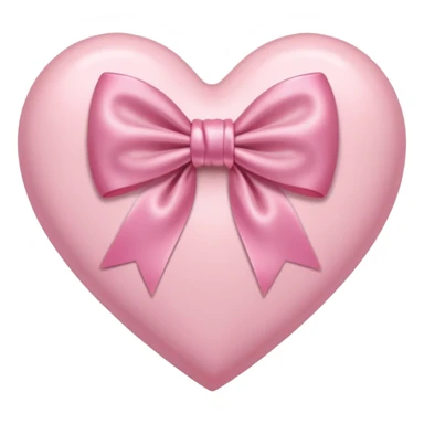 Light Pink heart with bow sticker