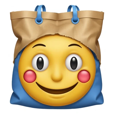 smiley with bags under eyes sticker