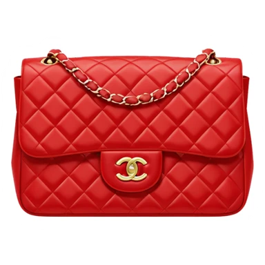 chanel flap bag bright red color bag  sticker