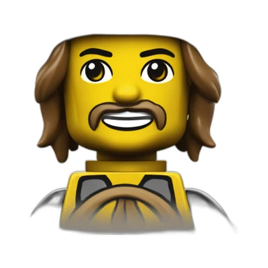 Lego classic pirate minifigure yellow skin simple smile face sticker
