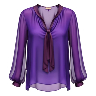 Dark purple and plum translucent womens blouse sticker