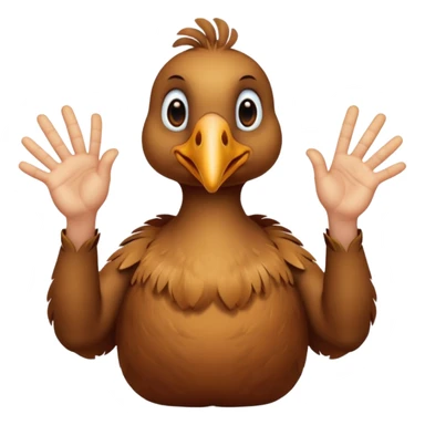 dodo crossing fingers sticker